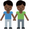 Two Men Holding Hands - Black emoji on Twitter